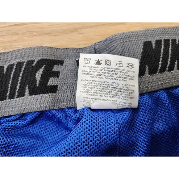 Nike Pants Mens XL Blue Track Windbreaker Y2K Storm Fit Activewear Pants Check - Picture 6 of 13